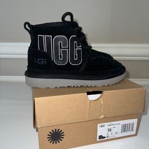 UGG Kids Black and Gray Boots